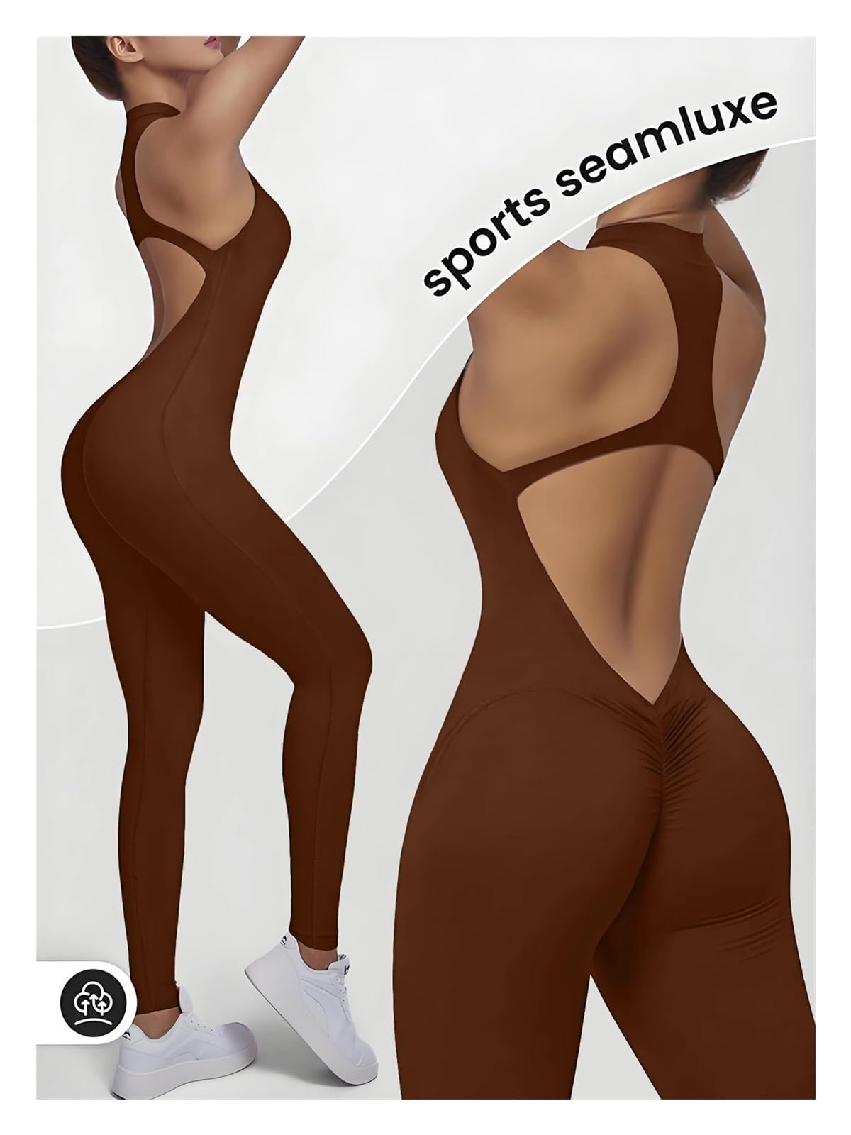 Combinaison de Yoga avec dos sans manches et fermeture éclair, coupe nue serrée, combinaison Fitness à haute élasticité Pour le sport et le fitness féminin