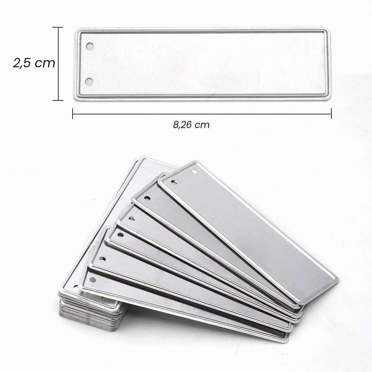 Lot de 100 étiquettes imperméables en aluminium pour marqueurs de plantes avec fils de 15,2 cm