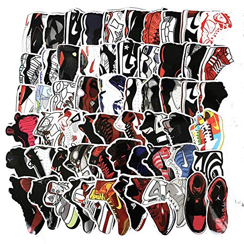 Meet Holiday Jordan AJ Sneakers Theme Stickers Waterproof Vinyl Scrapbook Stickers Car Motorcycle Bicycle Luggage Decal 60 PCS Laptop Stickers