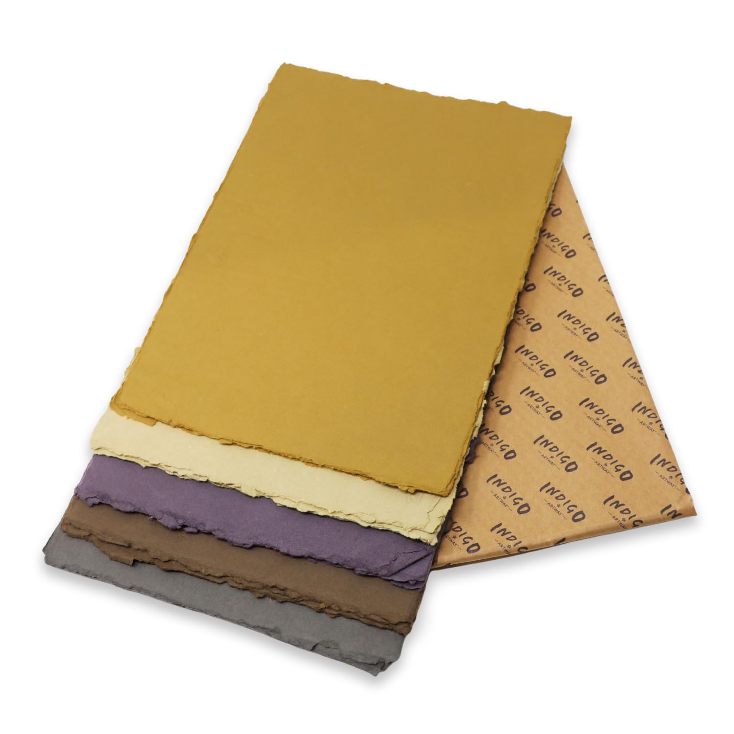 Artway INDIGO Handmade Paper Cotton-Rag - 250gsm - 25 sheets - 5 colours - A4