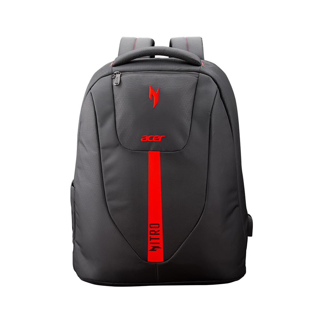 Nitro Airmesh Padded Backpack (Black and Red)-image-19