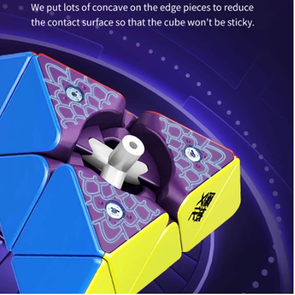 Bukefuno MoYu Weilong Maglev 3x3 Pyramid Magnetic Magic Speed Puzzle moyu 3x3x3 Magic Flagship Maglev Pyraminx Stickerless 3x3 Cube - Image 4