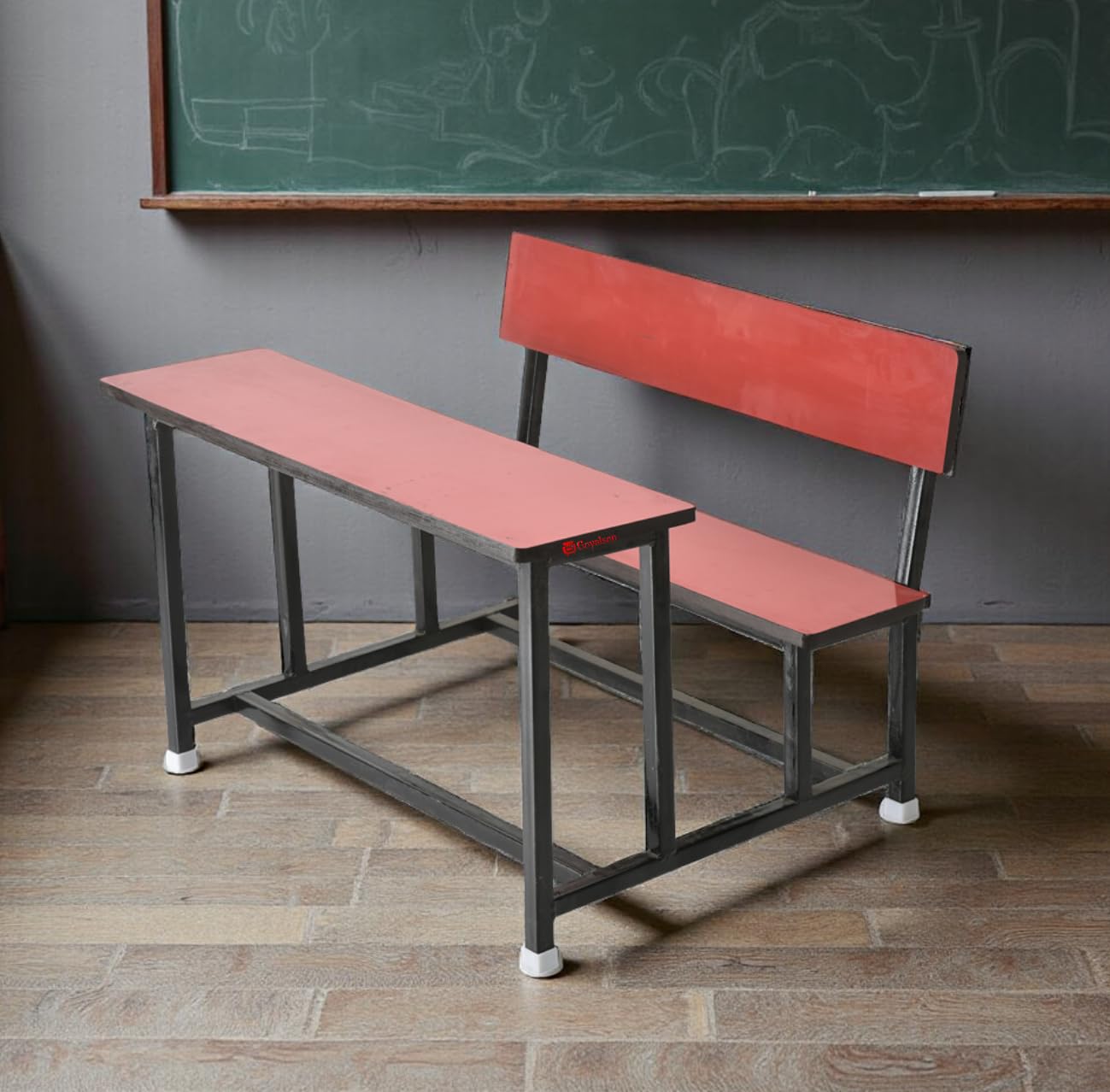 Home Tution School Duel Desk School Bench for Students Heavy Duty Frame with ply Board (1, All, Small Class with Back)-image-18