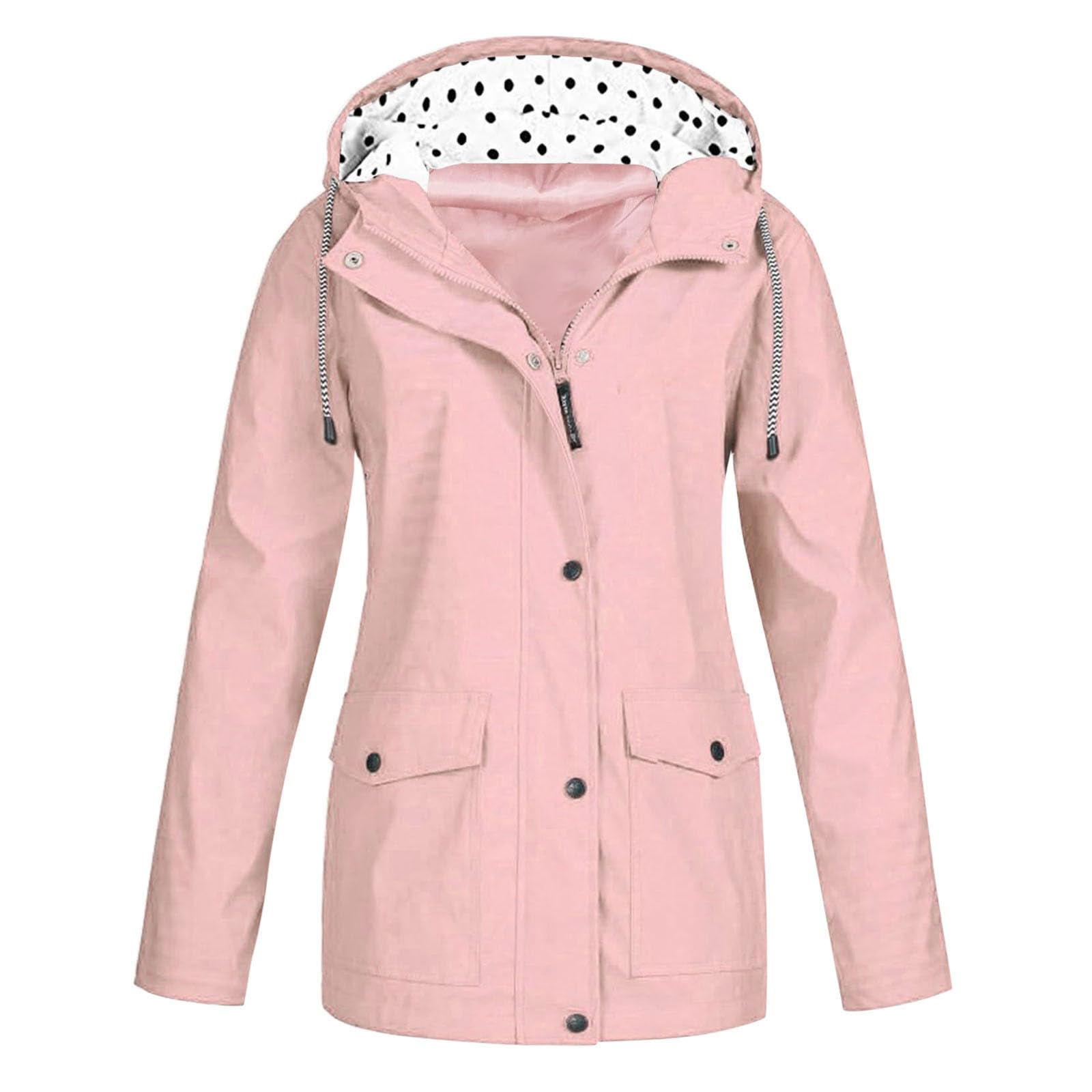 Vestes imperméables et coupe-vent à capuche pour femme - Grande taille - Style décontracté et léger - Vestes matelassées - Veste anorak en softshell - Veste d'extérieur