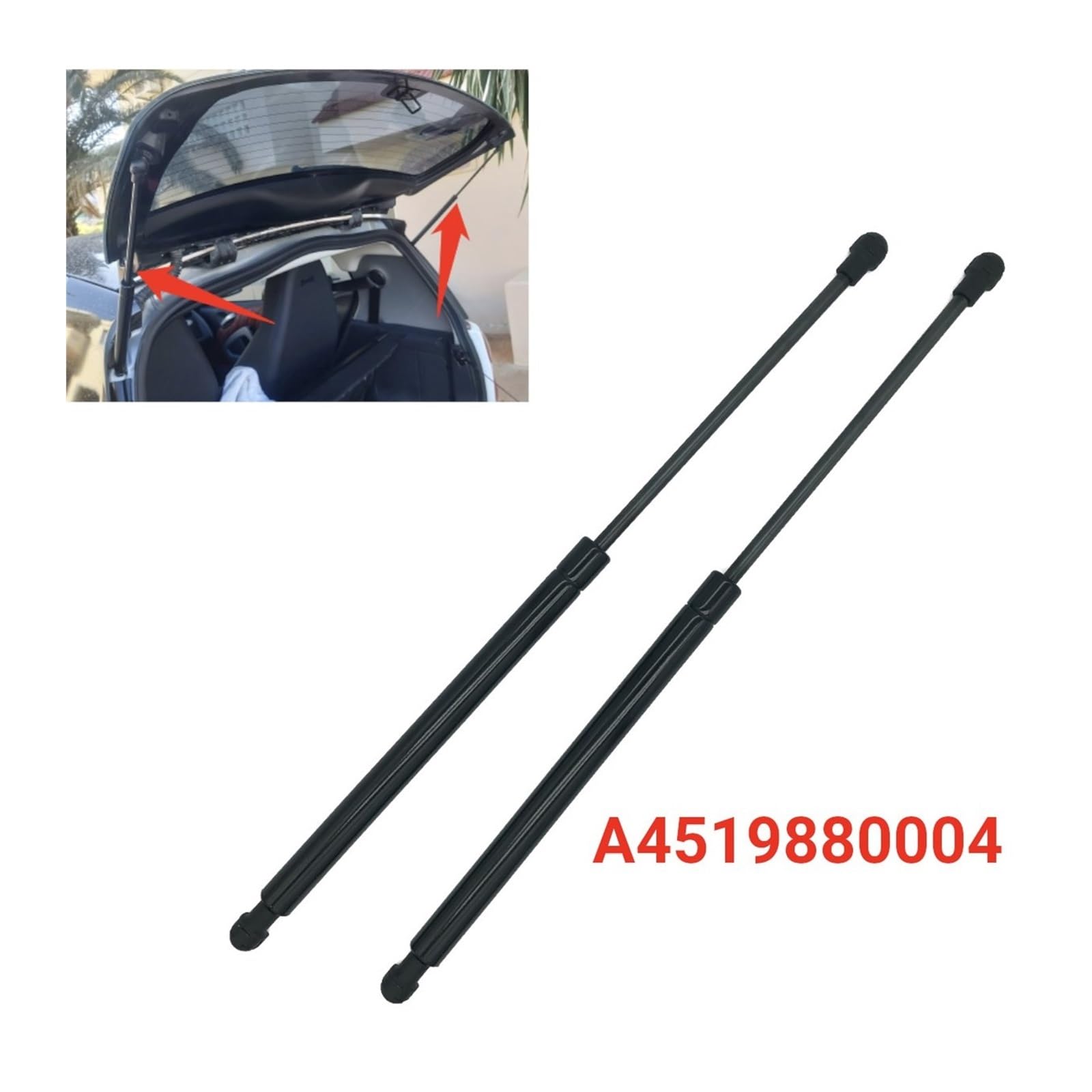 Pistoncini Portellone Per Smart 451 1.0 (451.331, 451.380) 2007 - 2023 71CV / 52kW Benzina