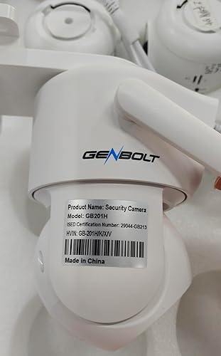 Miniatura 7 de GENBOLT PTZ Cámara de seguridad WiFi para exteriores con doble lente, vigilancia CCTV con doble vista, almacenamiento en la nube actualizado con
