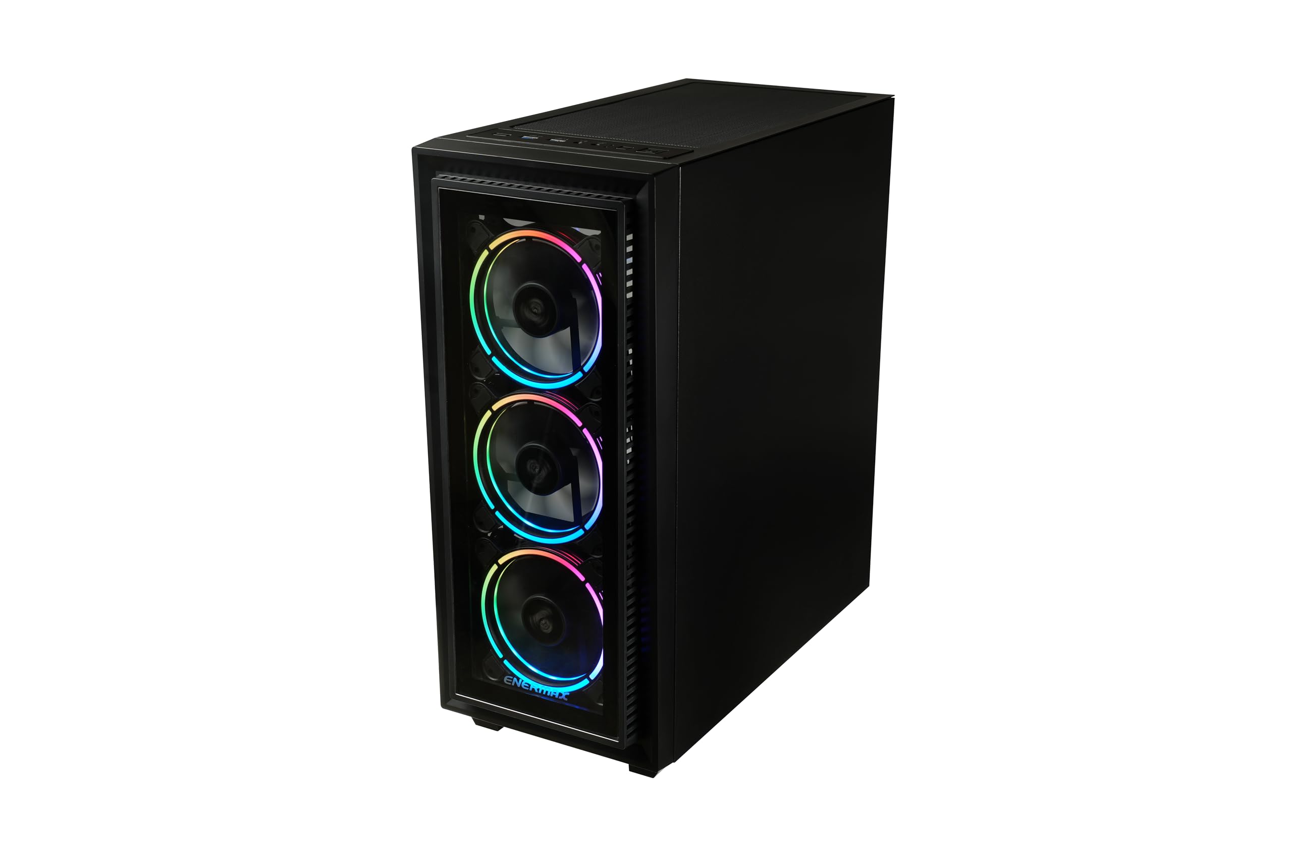 Enermax Starryfort SF30 ARGB Mid Tower Gaming PC Case in vetro temperato, include 4 ventole T.B. RGB A.D ARGB-12 cm PWM - 2 USB 3.0 1 USB 2.0, ECA-SF30-M0BB-ARGB