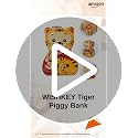 Image of WISHKEY Cute & Attractive Cartoon Tiger Shaped Metal Piggy Bank with Secure Lock & Keys for Kids, Money Saving Storage Coin Collector Box for Boys & Girls (Pack of 1, Multicolor)