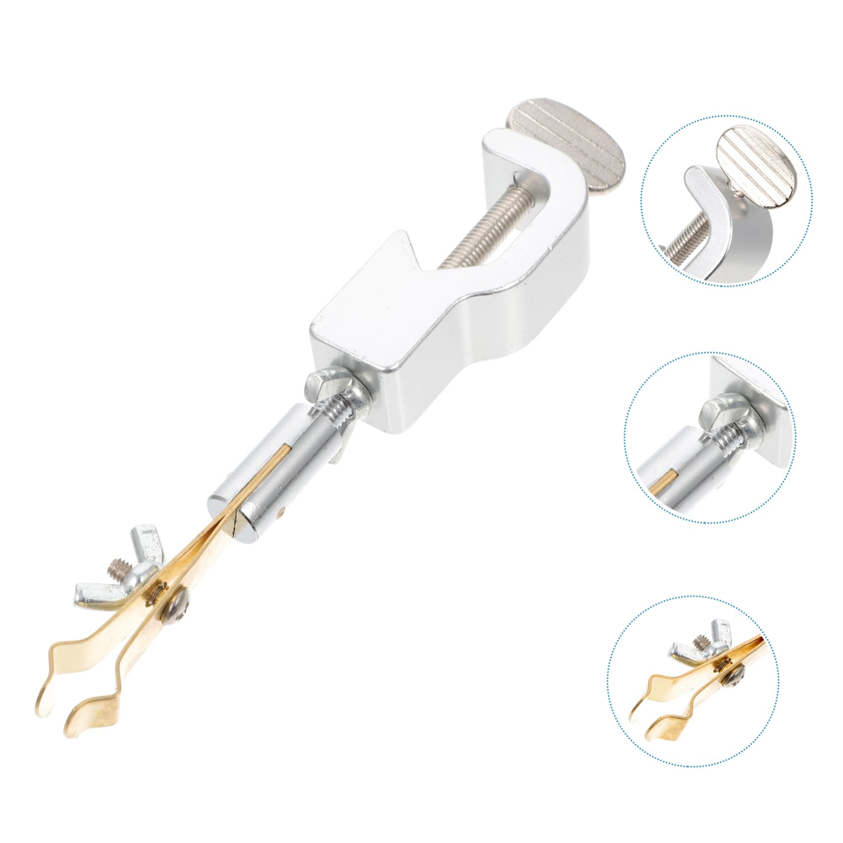 ULTECHNOVO Lab Thermometer Holder Clamp for Pole Outdoor Garden Straight Thermometer Fixing Clip Educational Teaching Equipment Random Color