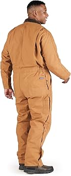 Berne Men's Duck Deluxe Insulated Coveralls Big 5XL and 6XL Brown