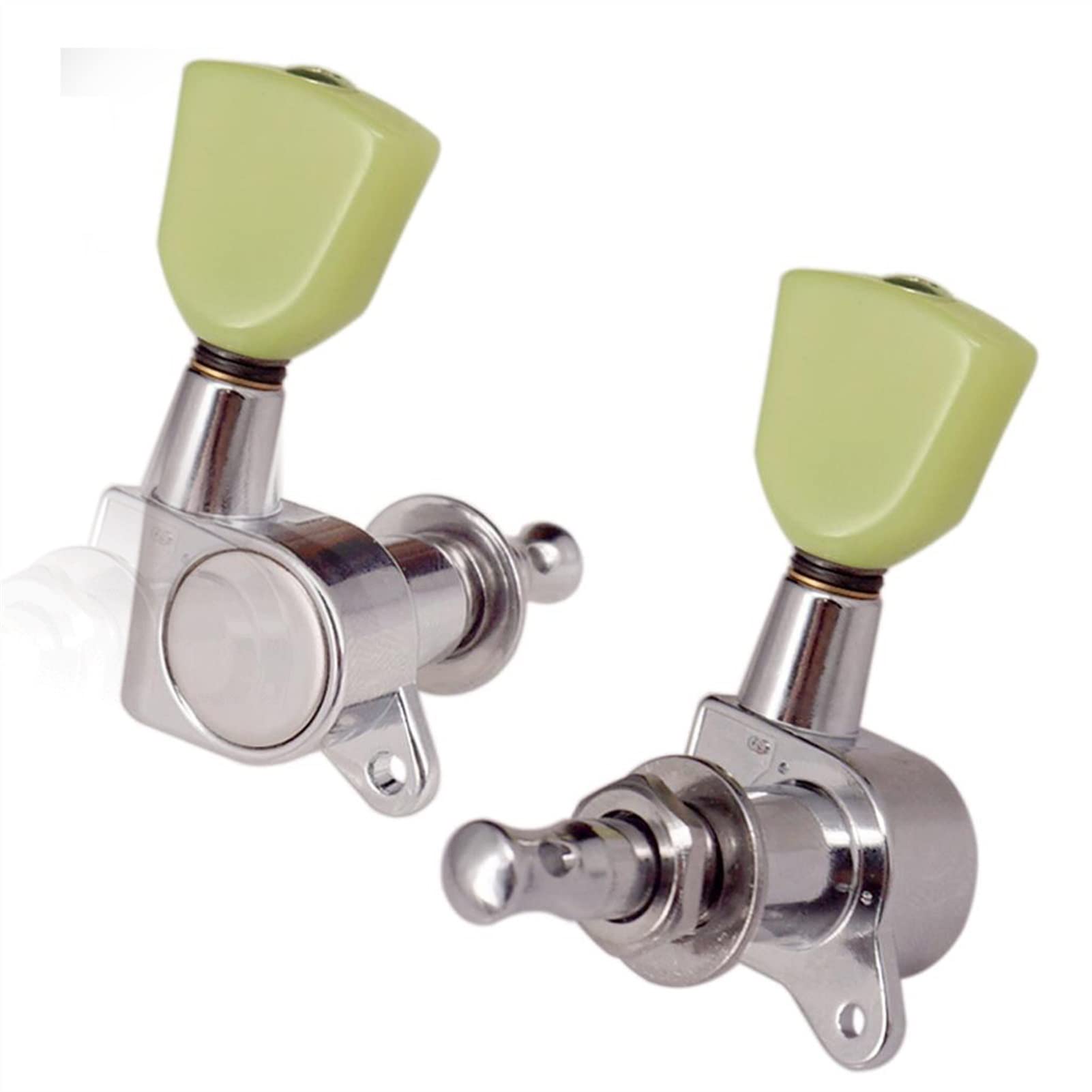 FLFL Gitarren-Mechaniken 6 Stück Geschlossene Tuning-PEGs Tuning-Tasten Tuner Für E-Gitarre Ersatzteile 3L3R. Gold (Color : Silver)