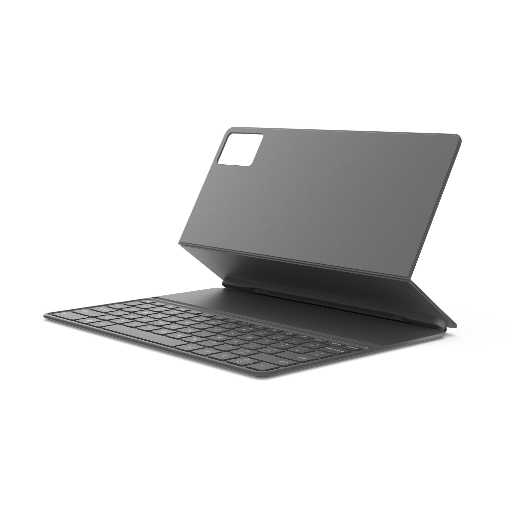 Lenovo Custodia a libro per Idea Tab Plus, custodia magnetica per tablet con connessione Pogo Pin e portapenne integrato, custodia sottile e leggera in pelle PU, colore: Grigio Luna