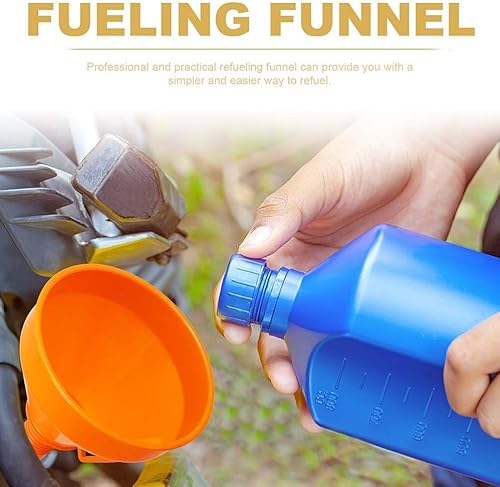Miniatura 2 de VICASKY Embudo automotriz en ángulo recto sin derrames multifunción de plástico de cuello largo embudo de aceite de extensión de embudo de coche