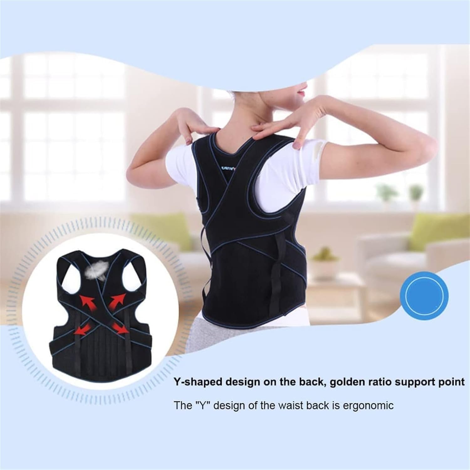 Corrector de Postura para Hombre y Mujer, Soporte de espalda for clavícula y columna vertebral, alisador de espalda vertical ajustable, previene la escoliosis, mejora la postura de la espalda(XX-Large