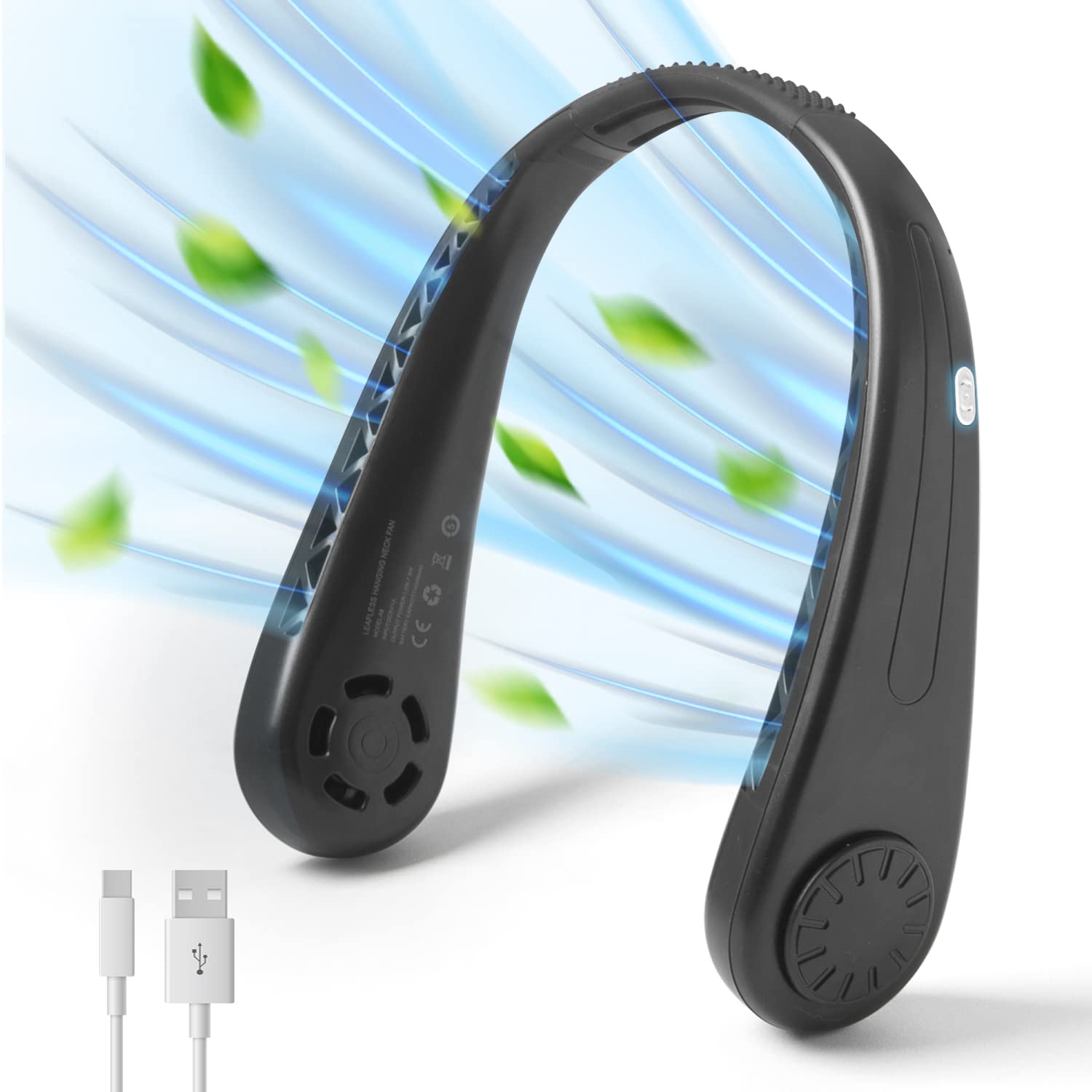 Buy 4000mAh Bladeless Neck Fan,Apesaipu Wearable Neck Fans,360° Cooling