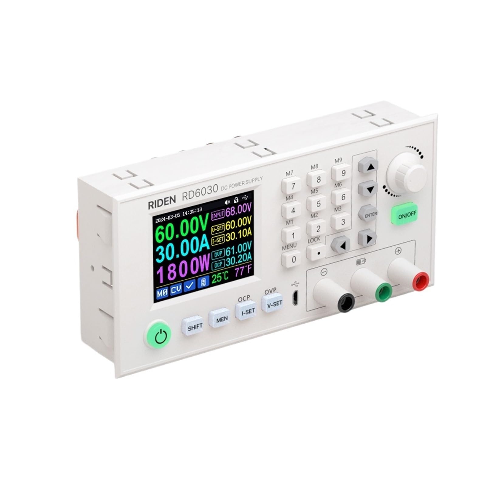 JJKKOZVQF RD6030 RD6030W 60V 30A DC Adjustable Step Down Voltage Bench Regulated Power Supply Buck Converter Battery Charging&1500W(RD6030-W S800)