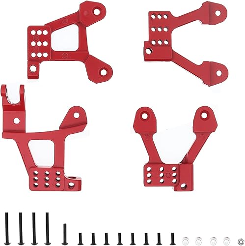 Miniatura 7 de 4 soportes de amortiguador ajustables delanteros y traseros de aluminio compatibles con Axial SCX10 II 90046 90047 escala 110 Crawlers actualización