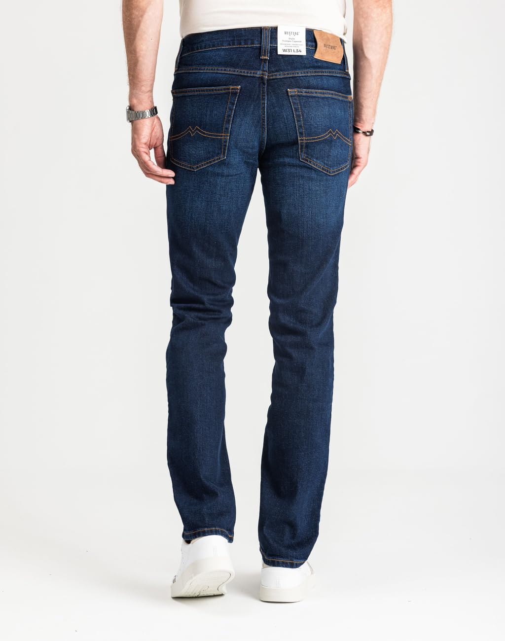 MUSTANG Jeans Herren Tramper Tapered Slim Fit Denim Blue - Hosen Herren - Jeanshosen für Männer - 1015352 5000 982 (Blau)