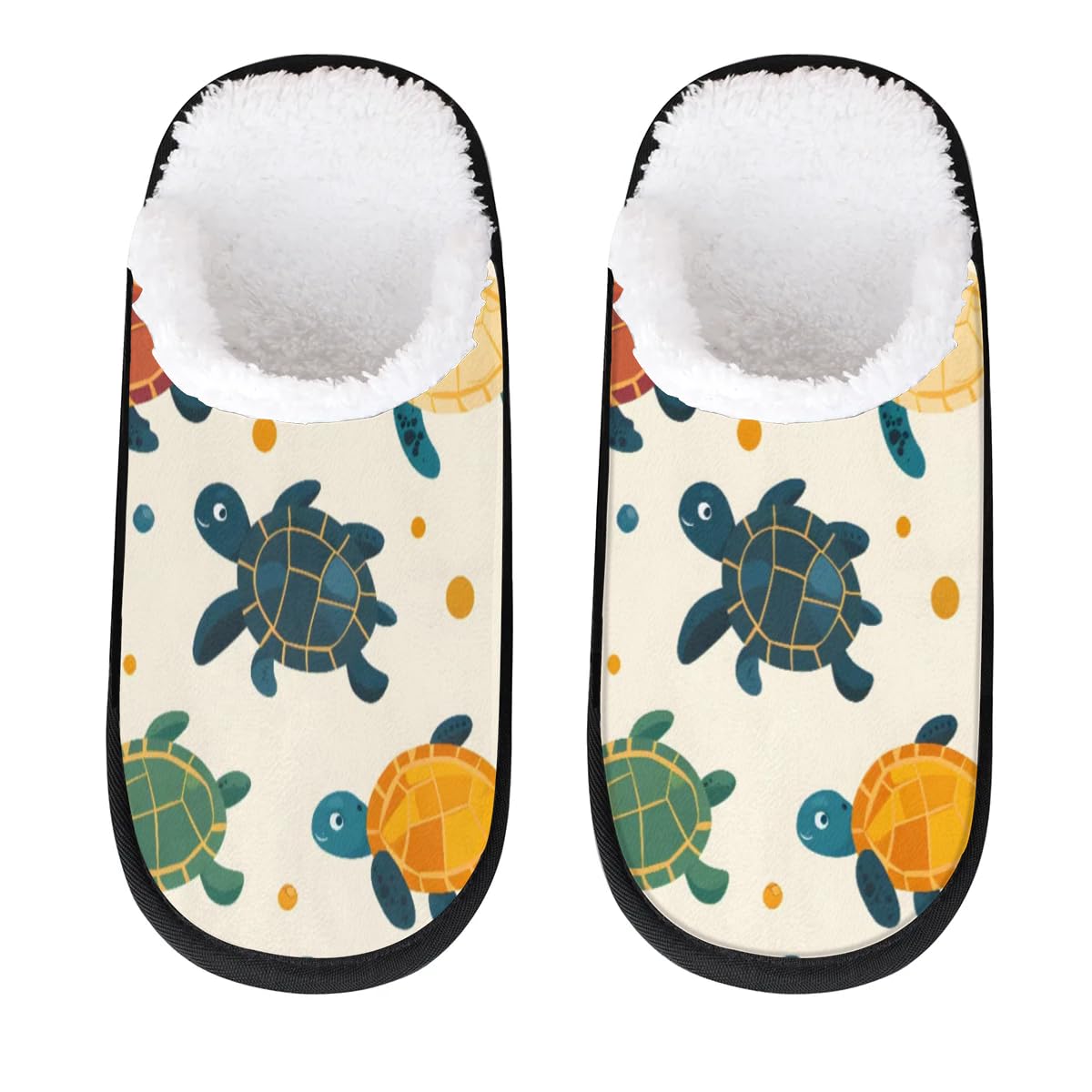 Hsnar Cute Turtle Slippers for Women Soft Non-Slip Indoor Slippers Home Slippers for Bedroom Hotel Travel Spa, L