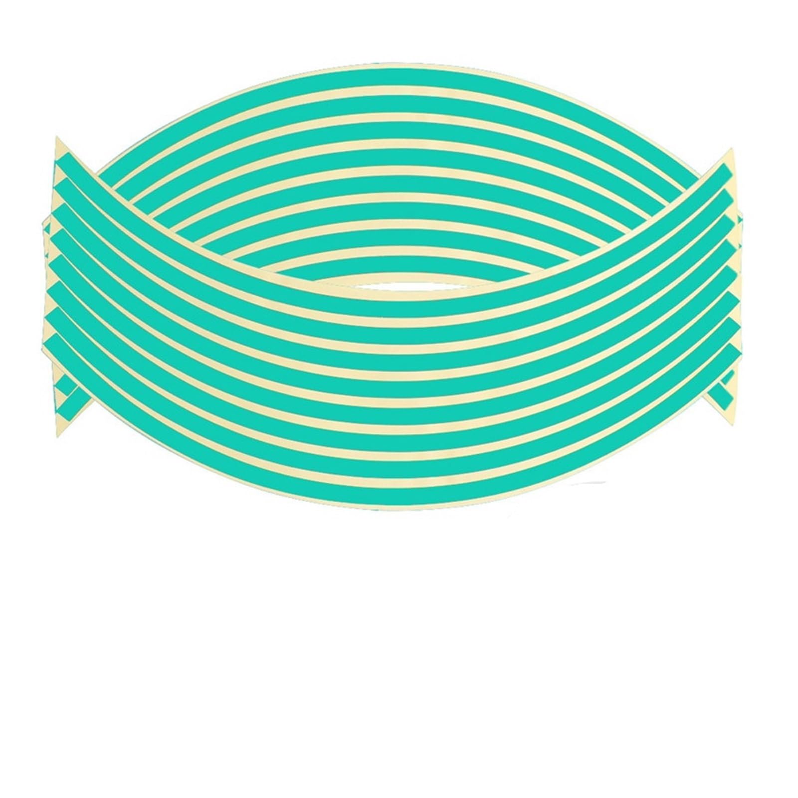 Hub Decals Rim 16Pcs/Set 18inch Strips Motorcycle Car Rim Stripe Wheel Decal Tape Sticker Lots Reflective Material Road Safety Reflect Stripe Tape(Green)