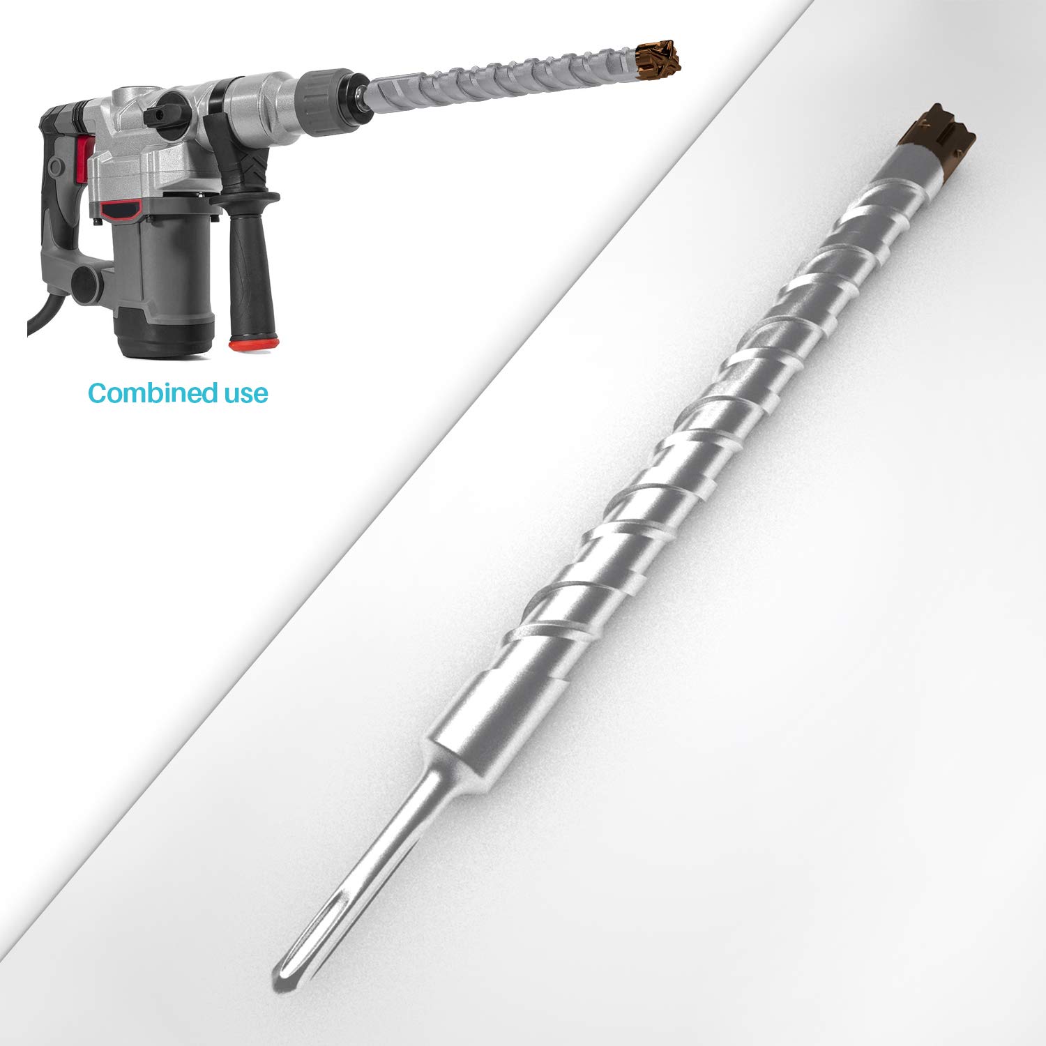 Coarbor Rotary Hammer Masonry Drill Bit 1-3/8’’ Inch SDS-Plus for Drilling Holes in Concrete Cement Stone Brick for Coarbor Safety Pool Fence Removable Fencing Installation