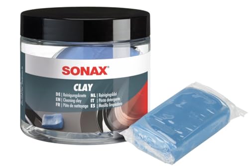 SONAX Clay (1 Stück) Langlebige Knetmasse zur Entfernung von festhaftenden Verschmutzungen auf Lack Glas und Chrom | Art-Nr. 04505050