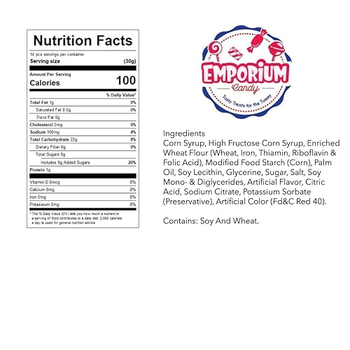 Miniatura 2 de Bocados de regaliz de cereza 2 libras de masticables frescos y deliciosos masticables de regaliz rojo sabroso