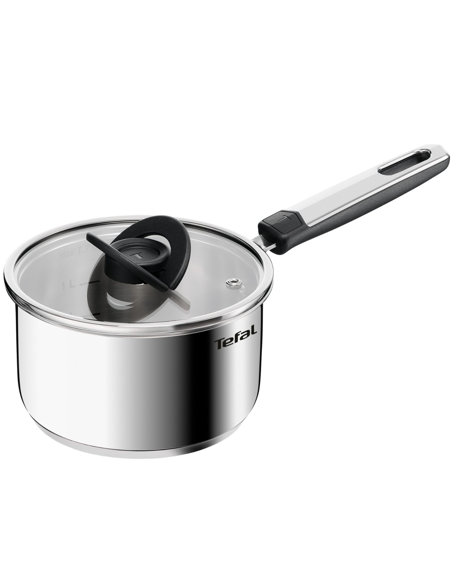 Tefal Space Emotion Induction Stainless Steel Uncoated Saucepan 16cm + Lid E3282245