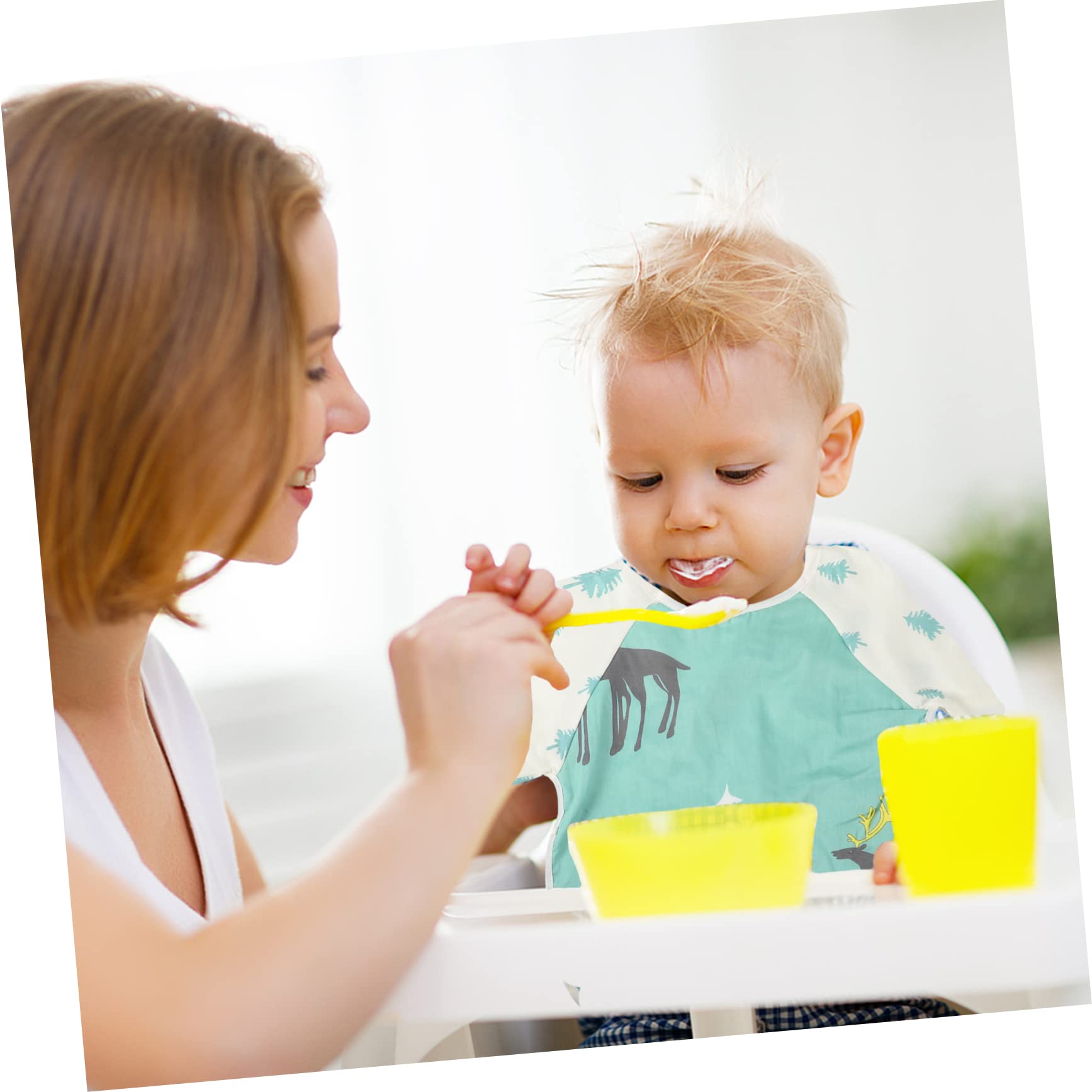 HEMOTON 4 Pezzi Di Grembiule Per Bambini Grembiule Per Bavaglini Bavaglino Per L'Alimentazione Del Bavaglino Da Pranzo Per Bambini Alla Moda