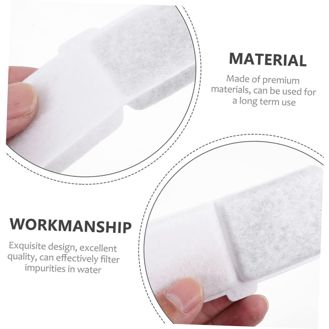 Mipcase 48piezas Filtros De Repuesto para Dispensador De Agua para Mascotas De Filtros De Activado para Fuente De Agua De Gato Accesorios para Mascotas Filtración y Saludable