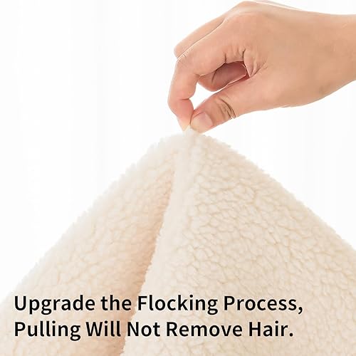 Miniatura 4 de Funda de sofá de forro polar sherpa, súper suave, divertida y esponjosa, funda de felpa cálida, funda antideslizante para sofá seccional, protector