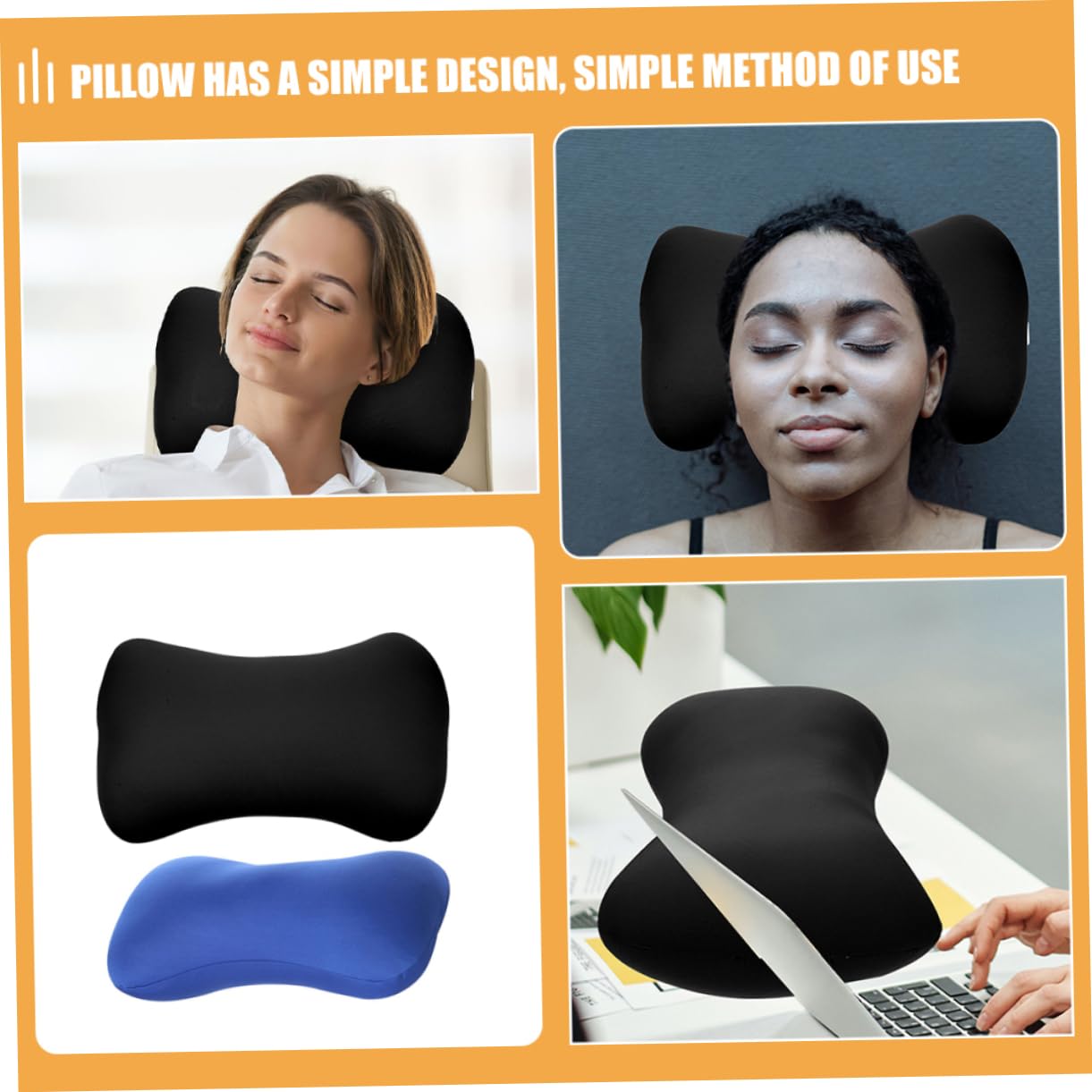 BESPORTBLE 4piezas Almohada De Viaje Ergonómica para Cuello Almohada Portátil para Dormir Oficina Coche o Camping