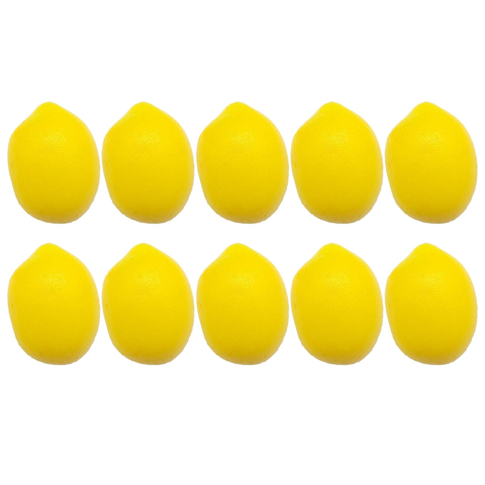 Hsioluted 10Pcs Simulation Lemon Realistic Artificial Lemon Fruit for Basket Display Christmas Thanksgiving Decoration Photography Restaurant Display Fruit