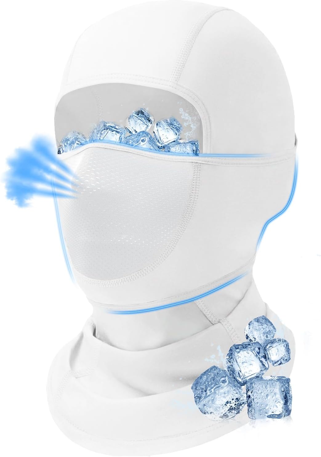 Balaclava Face Mask with Movable Deisgn for Men Women Summer Cooling Shiesty Mask Sun UV Protection-Motorcycle Ski Outdoor