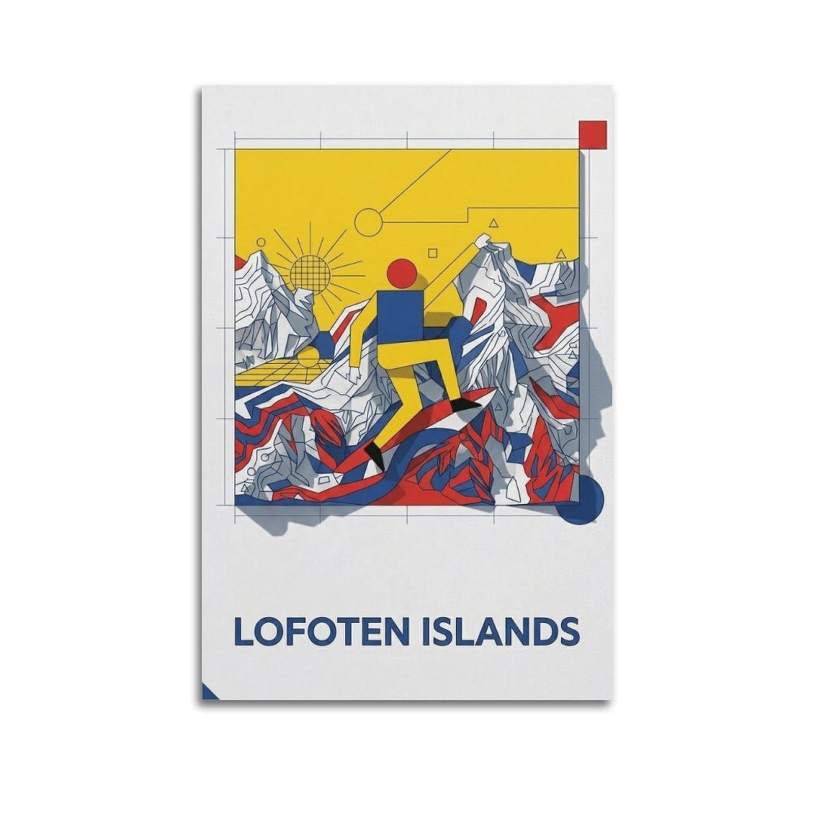 XKUGA Norway Surfing Lofoten Islands Sport Poster Modern Decorative Canvas Prints - Ideal Wall Art for Family, Man Cave, Game Room, Boys & Girls Bedroom 24x36inch(60x90cm)