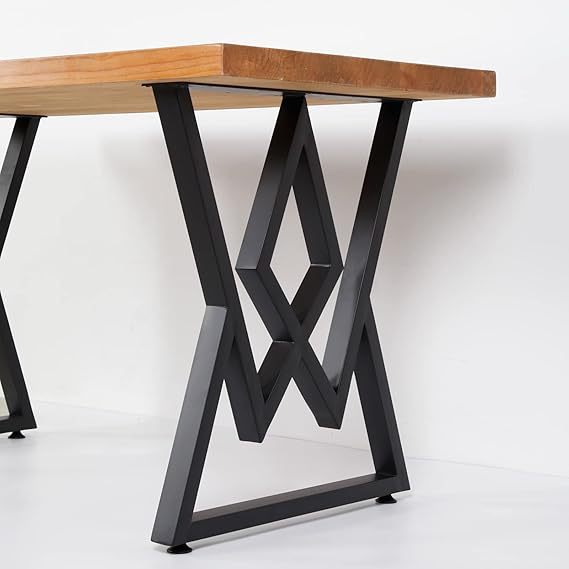 SSS Furniture 2PCS Metal Furniture Legs 28”Height 24”Wide,Black Cast