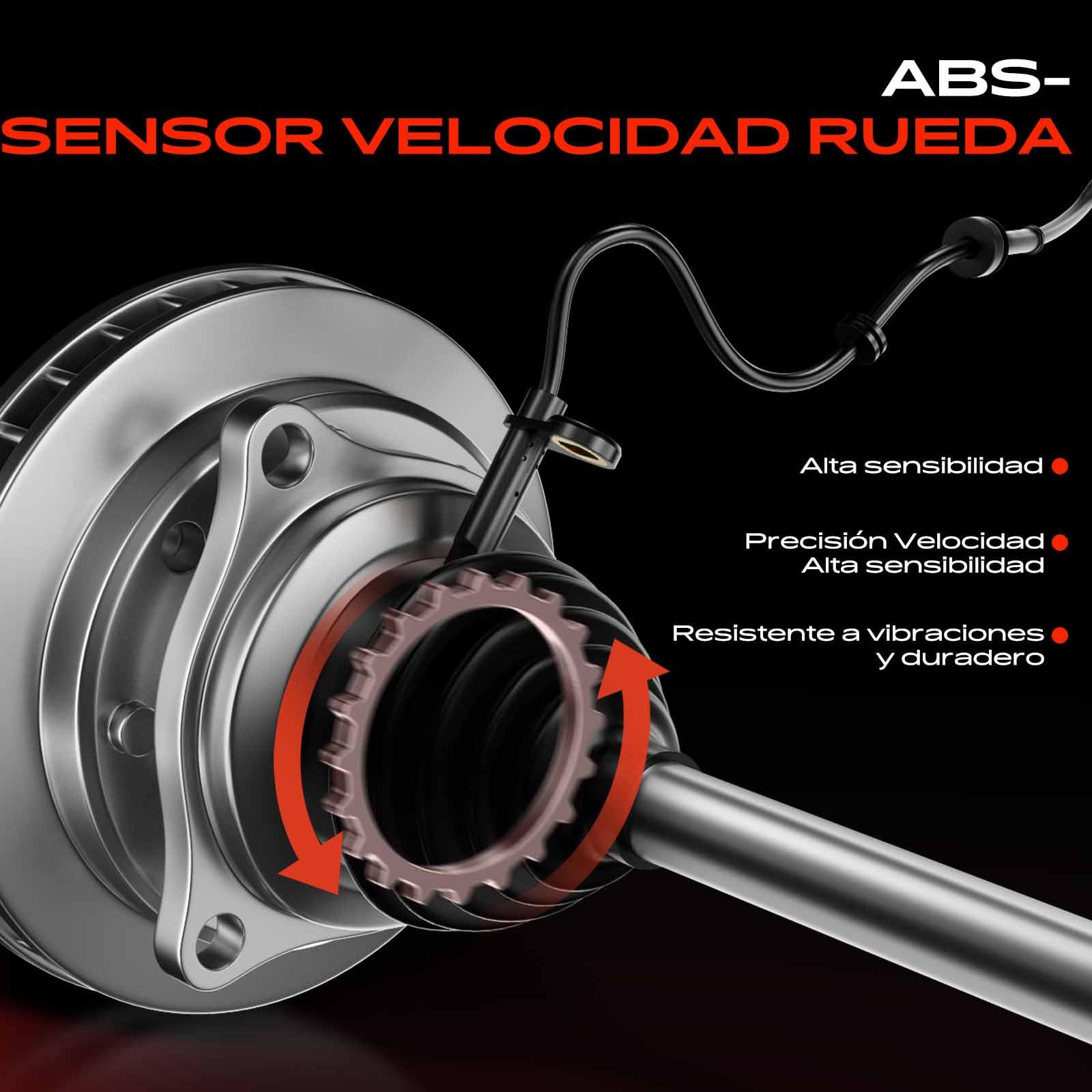 Frankberg Sensor de velocidad de ruedas Sensor ABS 2 Polos Compatible con Vitara LY SX4 S-Cross JY Replace# 30235