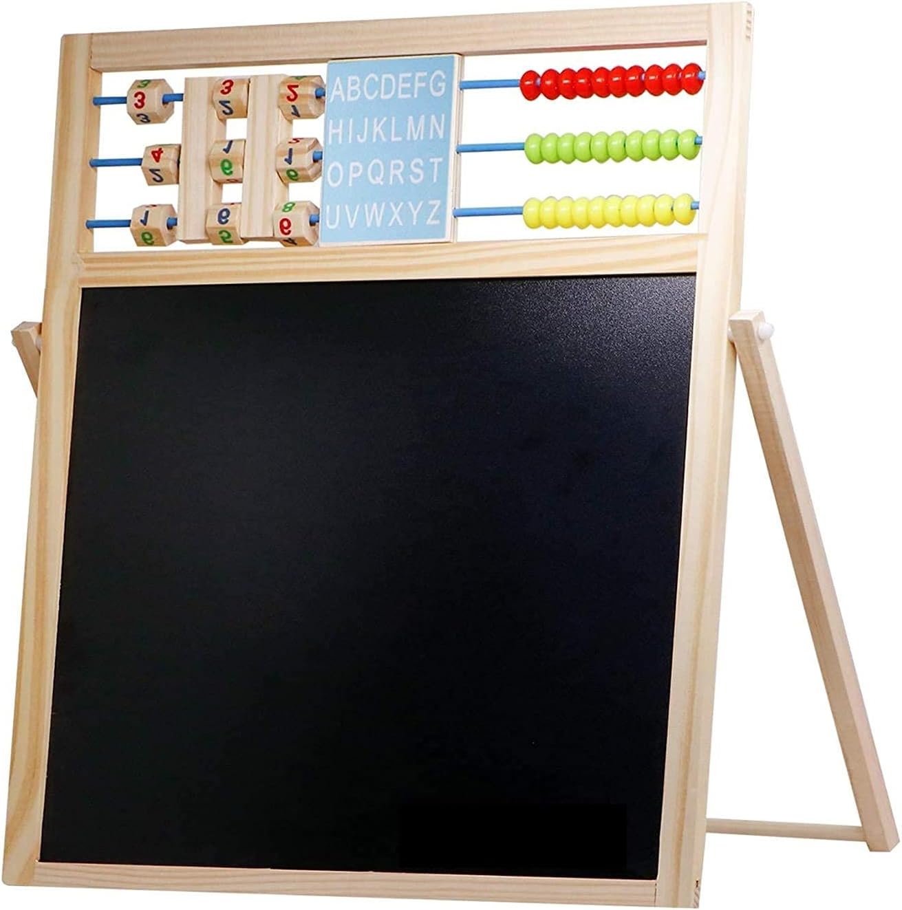 WireScorts Multipurpose Writing Board Slate Double Sided Educational Board with Numbers Maths Learning Toy for Kids, Multicolor, Pack of 1