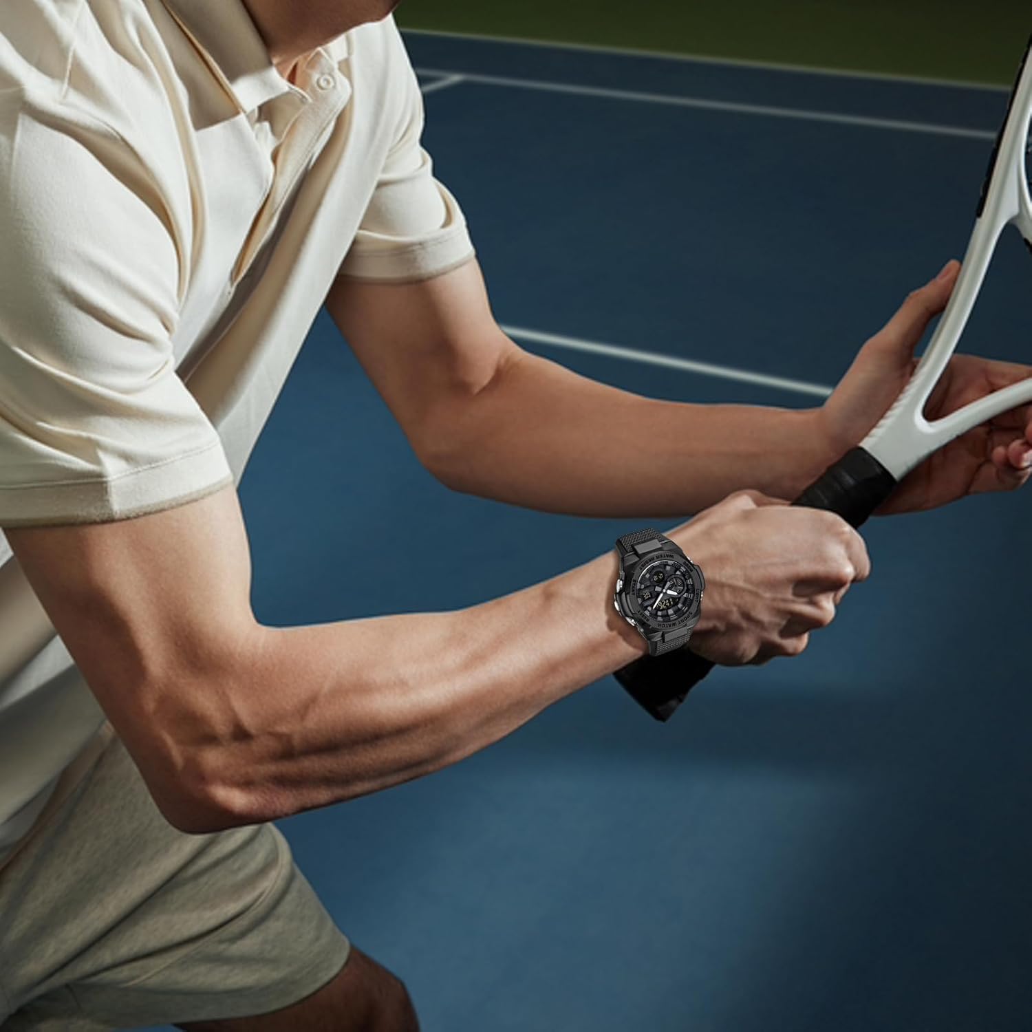 FANMIS Mens Military Multifunction Digital LED Watch Electronic Waterproof Alarm Quartz Sports Watch - Image 4