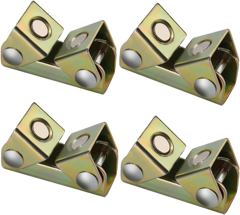 SagaSave 4PCS V-Type Magnetic Welding Clamps, Adjustable V-Type Fixture Clamp, Magnetic V Pads Kit, 8.8 Lbs Pull Force Magnetic V-Sharp Tab Holder Corner for Tack Welding
