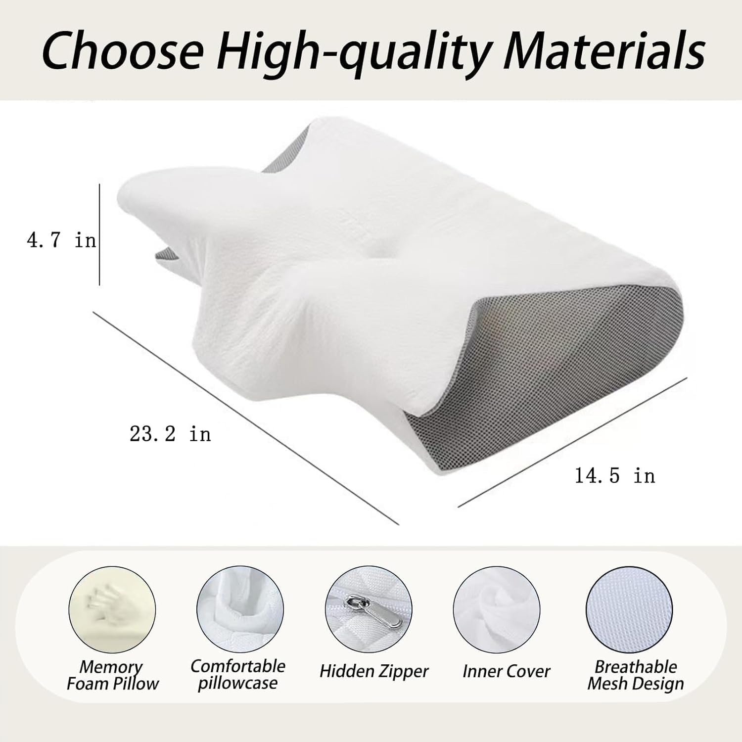Cuscino Anti Apnea Notturna, Cuscino Per Apnee Notturne, Cuscino Cervicale Ergonomico In Memory Foam, Supporto Cuscino Ortopedico Ergonomico Per Apnea Del Sonno (Blu)