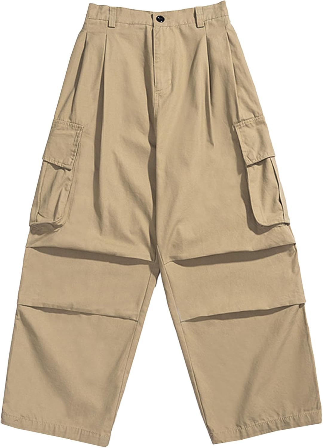 Men's Baggy Cargo Trends Work Pants Men Wide Casual Parachute Pants Loose Elastic Waist Pocket Hiking Pant