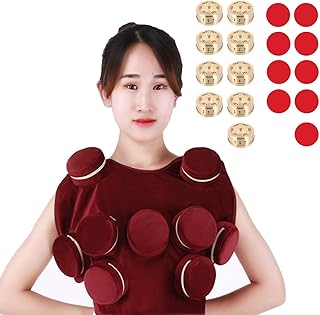 NICHOY Skin-Friendly Cotton Smokeless Moxibustion Bag,Moxa Burner Copper Box,Warm Acupuncture Heating Therapy Body Acupoint Massage,Chest Moxibustion(A)