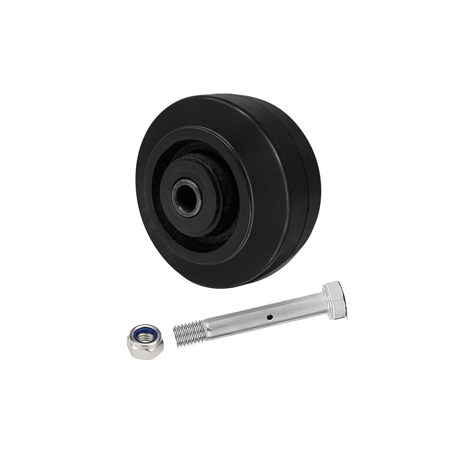 HANDSAMMU Caster Wheels 4" Replacement Casters, Rubber on Cast Iron