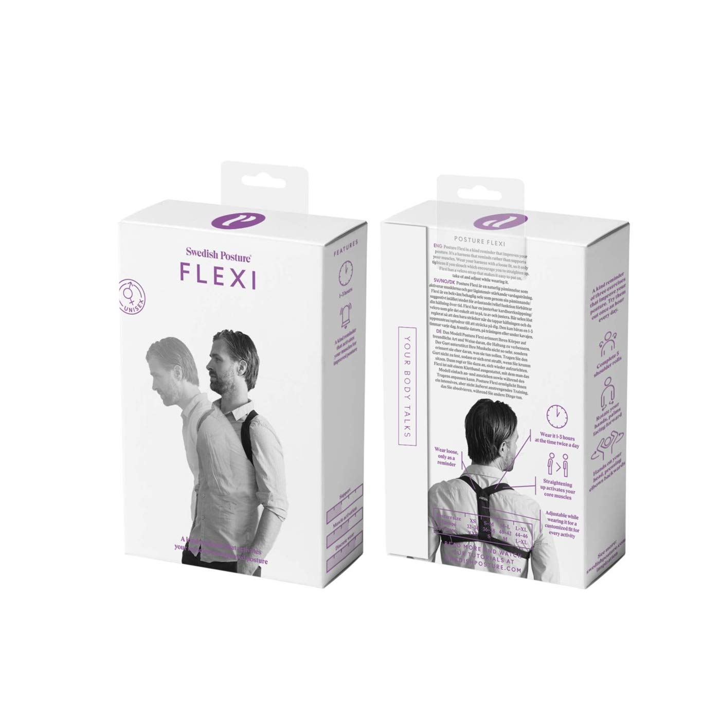 Swedish Posture Haltungstrainer und Geradehalter Flexi Rückentrainer