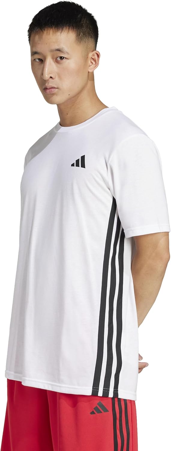 Adidas Mens Train Essentials Feelready 3-Stripes T-Shirt