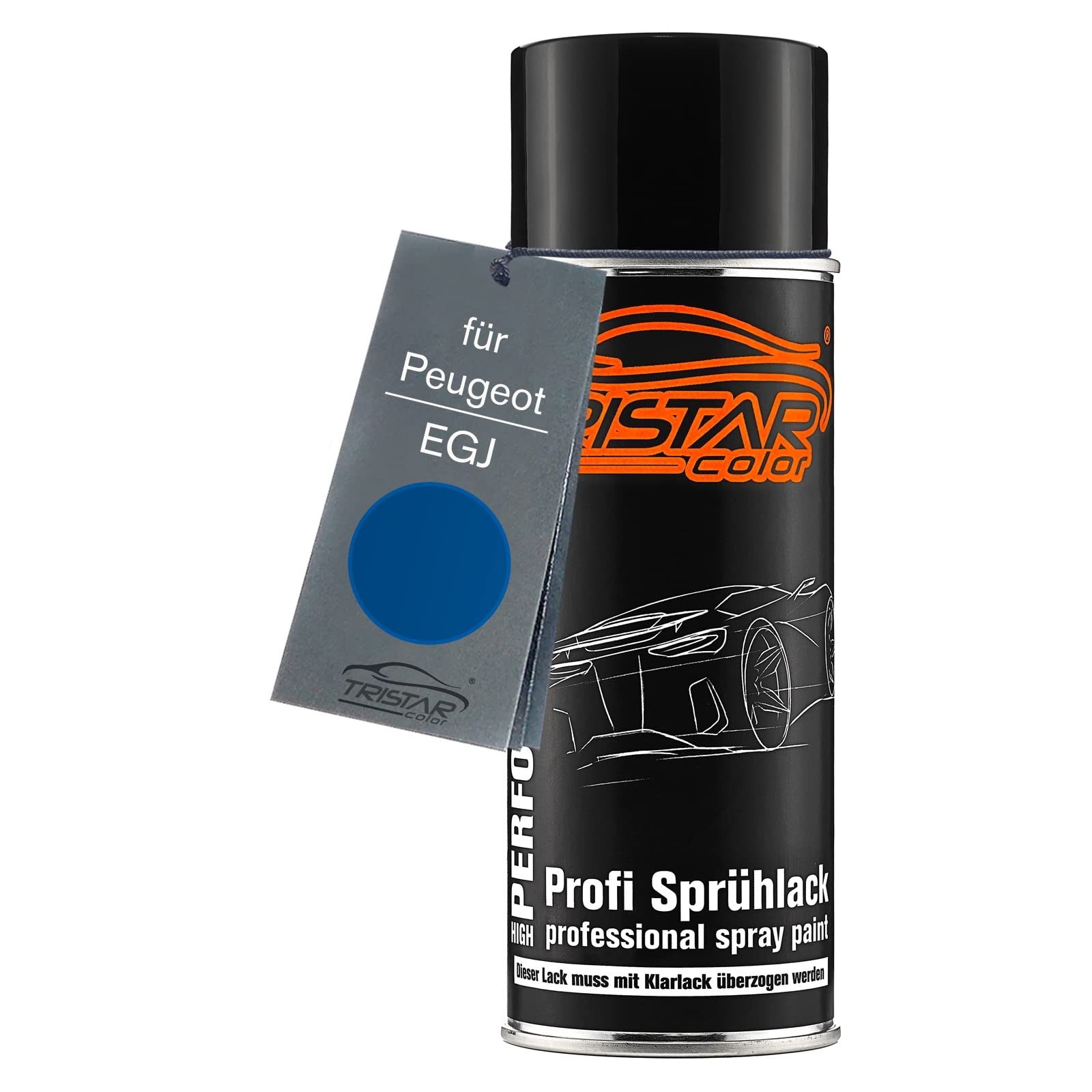 Kit Vernice Spray Per Peugeot EGJ Bleu Santorin/Indigo Blue | 2 Bombole Da 400ml (Base + Trasparente) | Made In Germany | Adesione Eccezionale E Asciugatura Rapida | Per Carrozzeria E Plastiche
