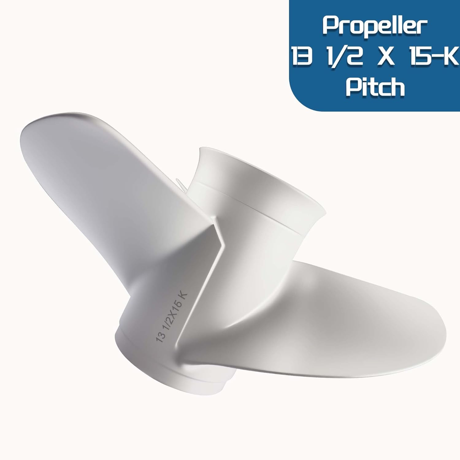 Propeller 13 1/2 X 15-K RH 15 Spline Tooth for Yamaha Outboard 50 60 70 75 80 85 90 100 115 130 HP Boat Motor Engine Parts Aluminum Prop 6E5-45947-00-00 6E5-45947-00-EL