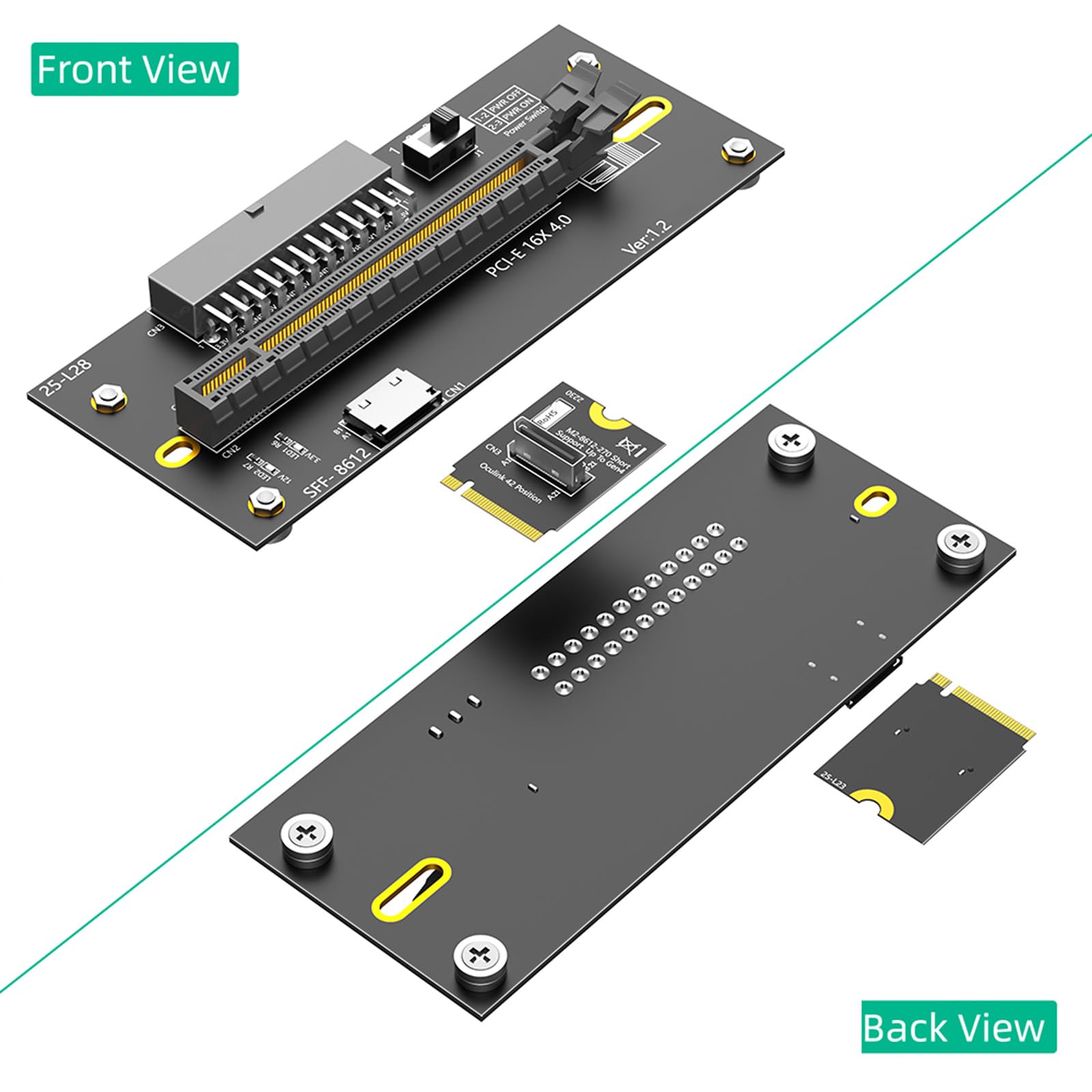 Cavo prolunga PCIe4.0 16X per unità NVMe 2230 Supporta trasferimento Dati Veloce da 64 / s