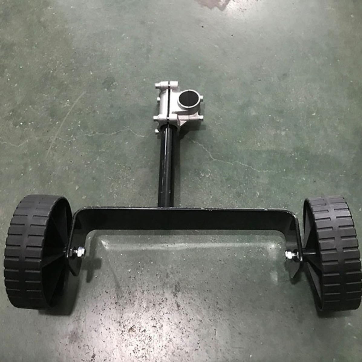 Lurrose Kit de 2 Ruedas de Soporte y Desbrozadora Eléctrica, Ligeras Hierro, Accesorio Adecuado para Recambios y Mantenimiento